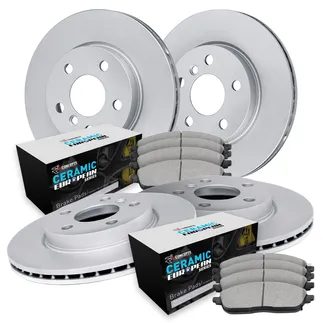 R1 Concepts WJTN2-31014 Carbon Alloy Brake Rotor Set W/ Euro Ceramic Pads